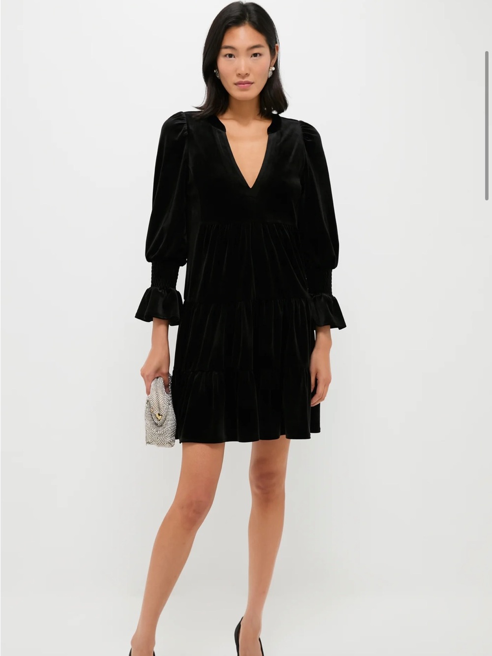 Tuckernuck Pomander Place Black Velvet Kenzo Dress - SMALL